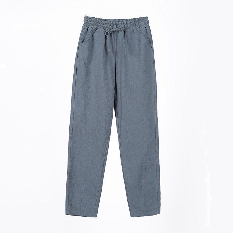 IELGY Cotton casual pants, harem pants, loose pants and thin legs