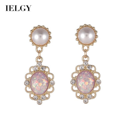 IELGY Casual Women's accessories Gold Simple Silver Fashion Retro All-match Earrings Trend