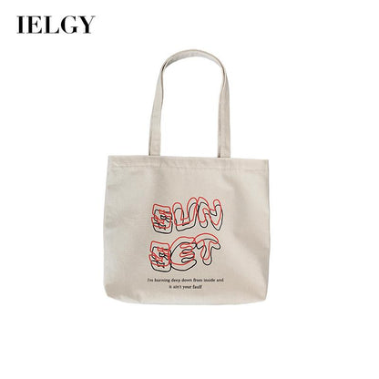 IELGY Japanese art Harajuku simple large-capacity portable canvas bag