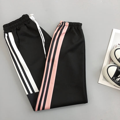 IELGY Women's sweatpants Korean version of the tide loose Harajuku bf wind beam feet wild casual pants