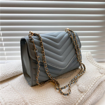 IELGY Fashion Solid Color Texture Comfortable Shoulder Strap Square Crossbody Bag