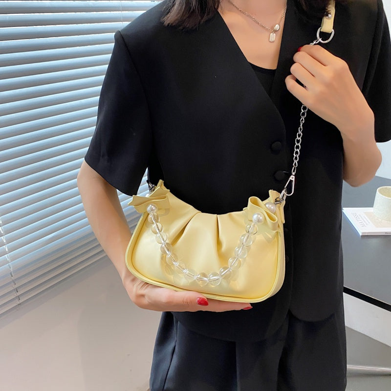 IELGY female bag crystal beads portable Korean style simple one-shoulder messenger bag