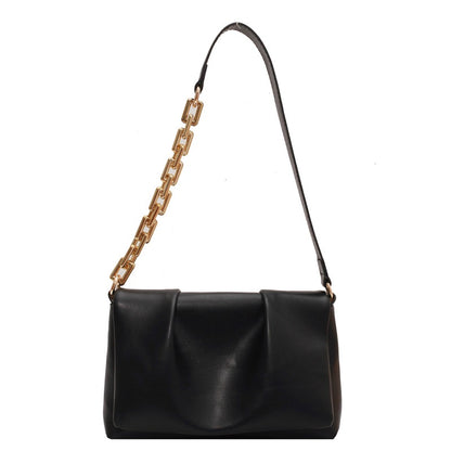 IELGY thick chain small design solid color shoulder diagonal