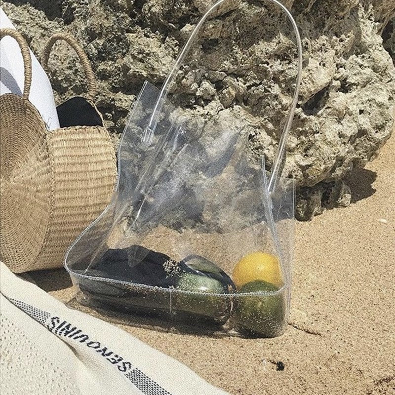 IELGY Transparent handbag PVC Tote bag large capacity