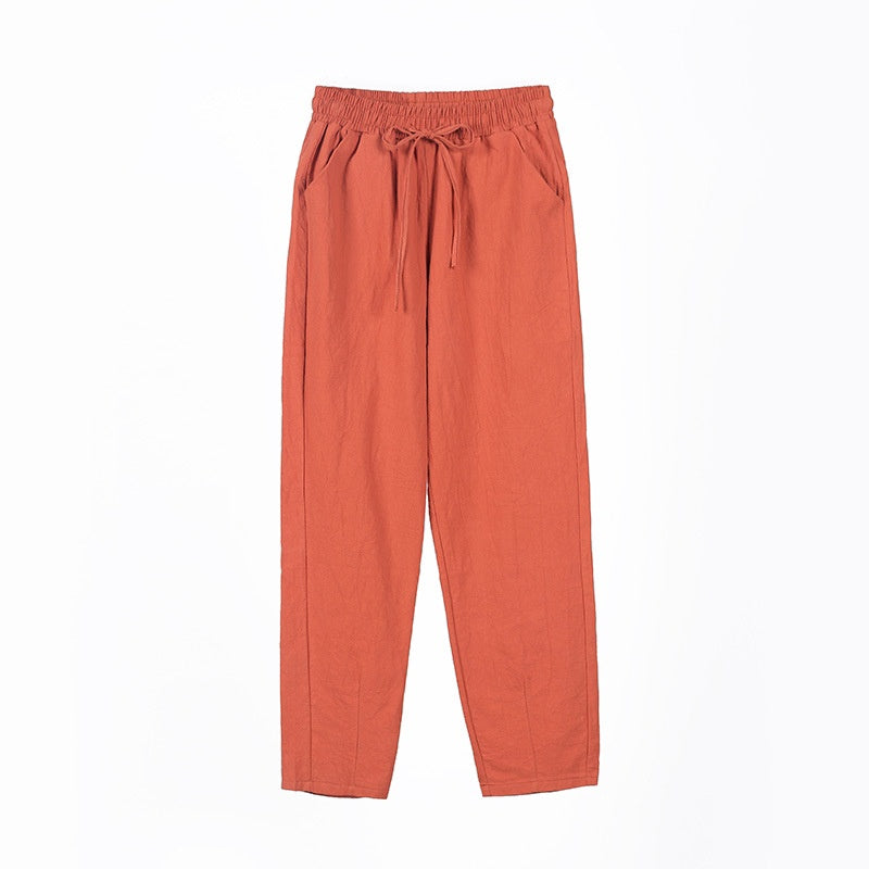 IELGY Cotton casual pants, harem pants, loose pants and thin legs