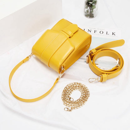 IELGY Women's bag shoulder bag diagonal wide shoulder strap small square bag