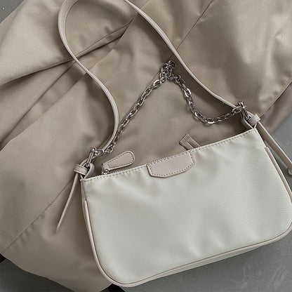 IELGY Nylon underarm bag female French texture popular bag Korean version of the new trendy net red chain messenger small bag