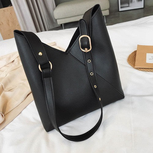 Ielgy large bag women's new 2020 retro simple Korean bucket bag with INS large capacity Single Shoulder Messenger mother bag