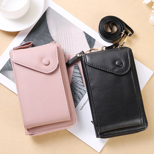 IELGY ladies simple solid color small diagonal bag multi-function mobile phone summer all-match