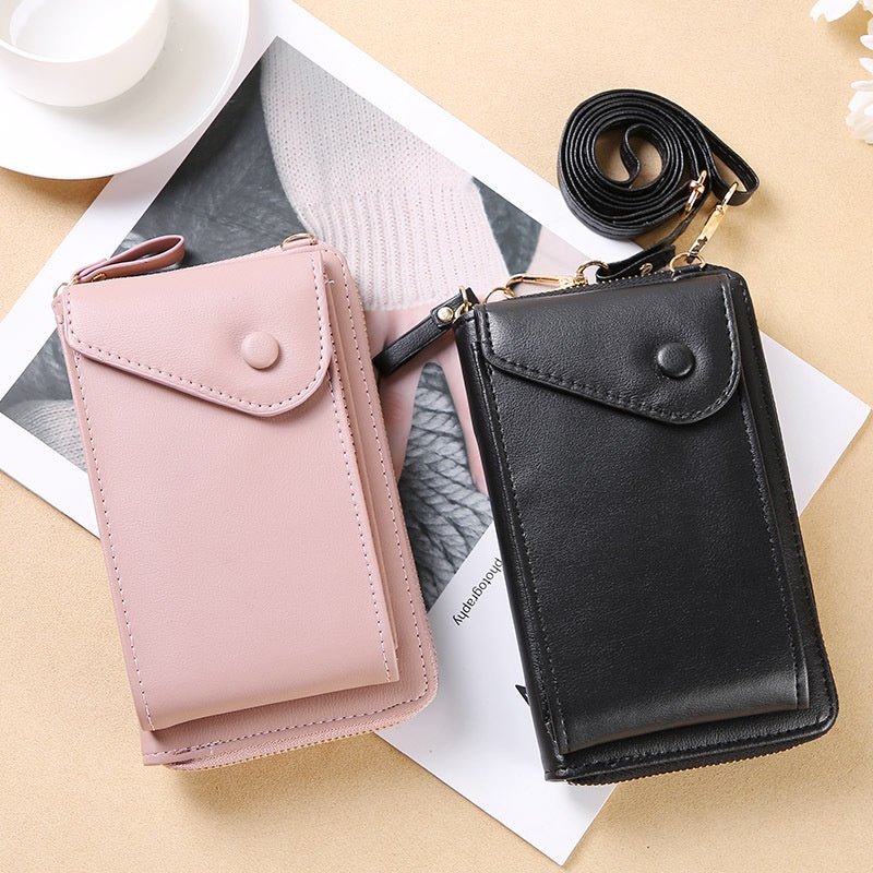 IELGY ladies simple solid color small diagonal bag multi-function mobile phone summer all-match