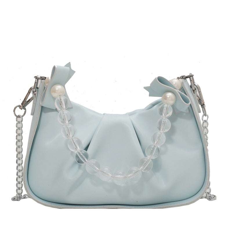 IELGY female bag crystal beads portable Korean style simple one-shoulder messenger bag
