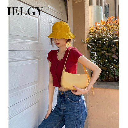 IELGY Western style French niche design underarm bag, one shoulder handle stick bag