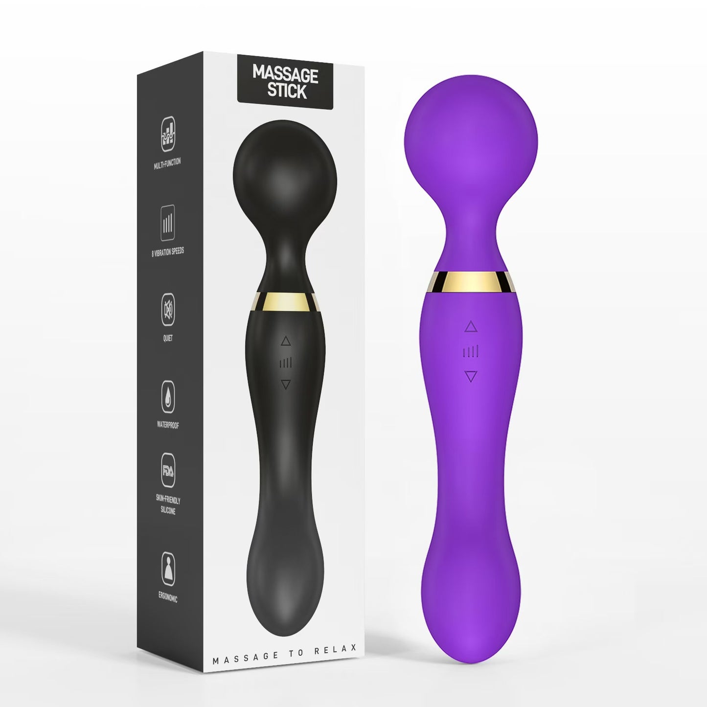 YOUTHAV New full body waterproof multi-purpose rehabilitation double-head vibrator G-spot orgasm masturbation massage stick female device