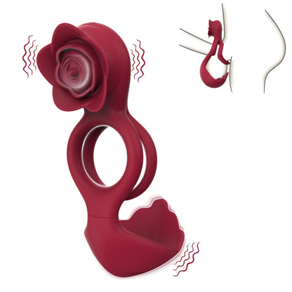 YOUTHAV New style male and female homosexual couple resonance rose lock sperm ring clamp vibration device used for lock sperm delay ring