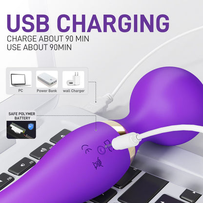 YOUTHAV New full body waterproof multi-purpose rehabilitation double-head vibrator G-spot orgasm masturbation massage stick female device
