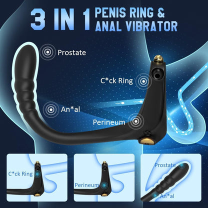 YOUTHAV The second generation of the Lord of the Rings lock sperm ring for men, penis ring for couples, resonance, men and women, vibration delay ring, sheep and chicken male ring