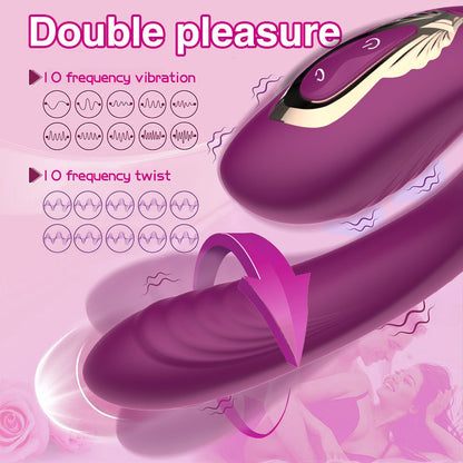 YOUTHAV Twist C-shaped clip vibrator double-headed vibrating and swinging vibrator female masturbation vibration sex toys