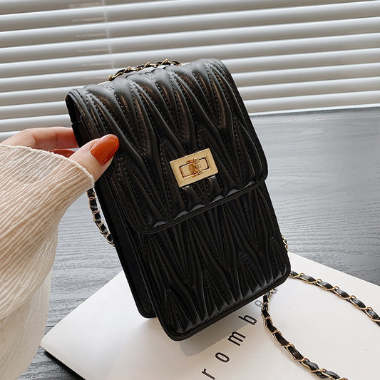 IELGY New fashion rhombus chain shoulder bag street trend retro small bag women