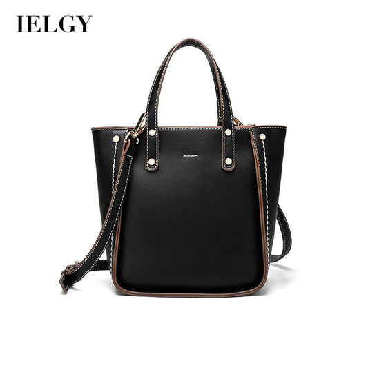 IELGY bucket Atmosphere street shoot rivet Handbag black Messenger Bag Small New Trendy Fashion