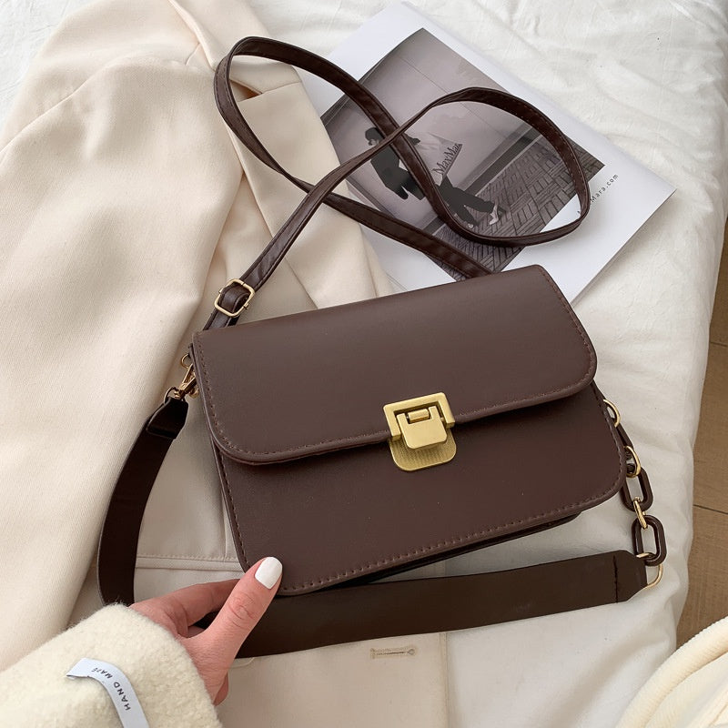 IELGY PU one-shoulder messenger bag versatile Retro bag