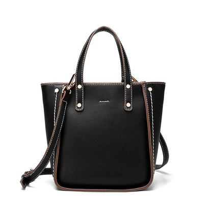 IELGY bucket Atmosphere street shoot rivet Handbag black Messenger Bag Small New Trendy Fashion