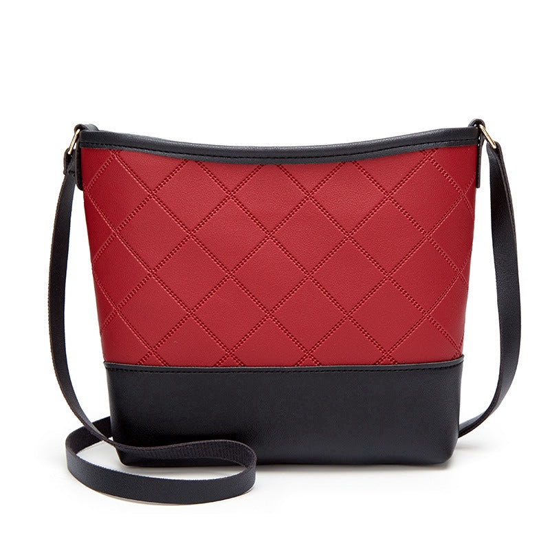 IELGY Square One Shoulder Bucket Bag Korean Slant edgy Mobile Phone Bag