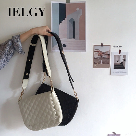 IELGY Fashion women bag wide shoulder strap hundred set one-shoulder slanted women's bag tide