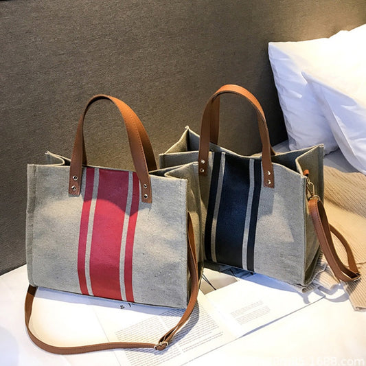 IELGY Korean style single-shoulder canvas art small fresh female bag