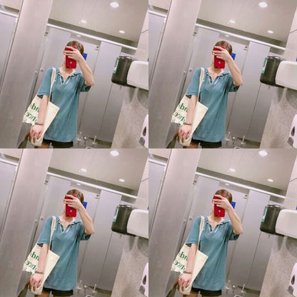 IELGY Letter printing canvas bag shoulder bag hand bag bag