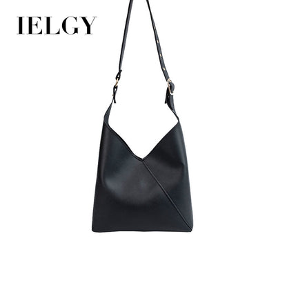 Ielgy large bag women's new 2020 retro simple Korean bucket bag with INS large capacity Single Shoulder Messenger mother bag