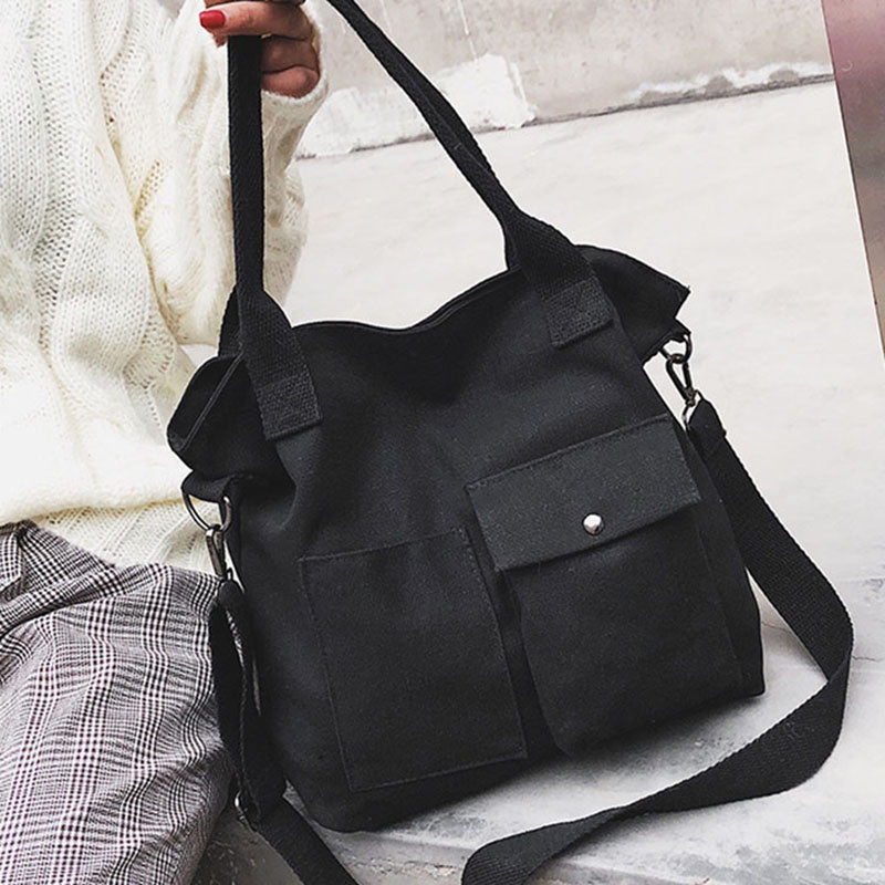 IELGY Ladies casual fashion large capacity canvas shoulder bag