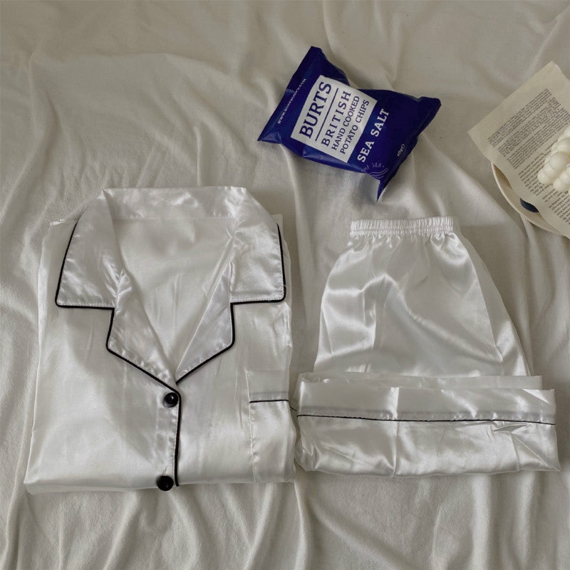 IELGY Summer ice silk exotic pajamas set