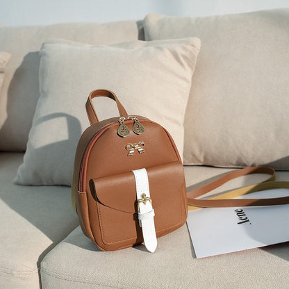 IELGY Mini Backpack Women Fashion Messenger Bag Multi-function Large Capacity