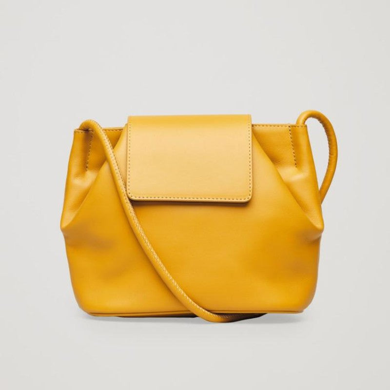 IELGY Niche Design Yellow Shoulder Messenger Bag