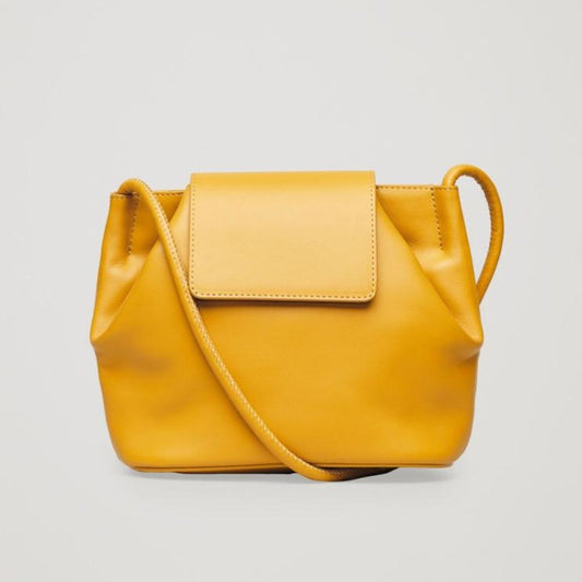 IELGY Niche Design Yellow Shoulder Messenger Bag