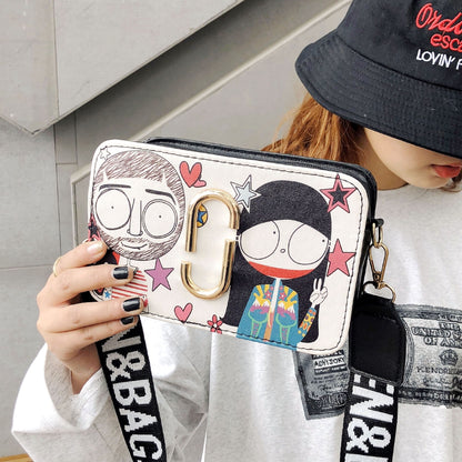 Ins super fire Korean style camera bag slung wide shoulder bag