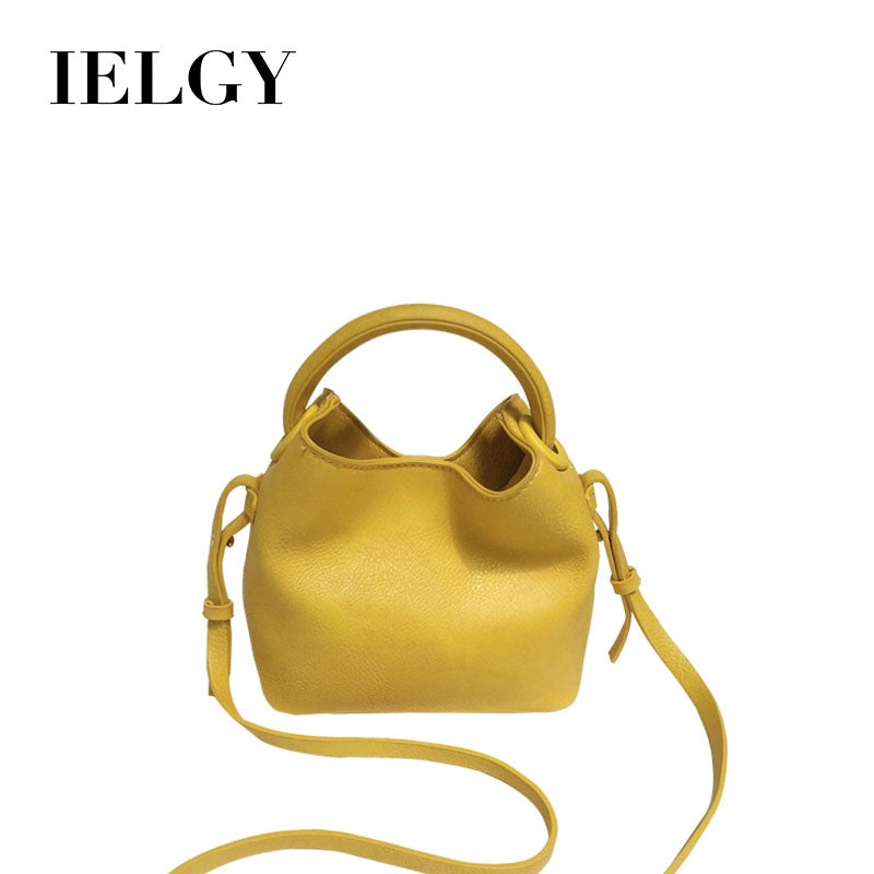 IELGY One-shoulder handbags fashion tide wild texture portable Messenger bucket bucket