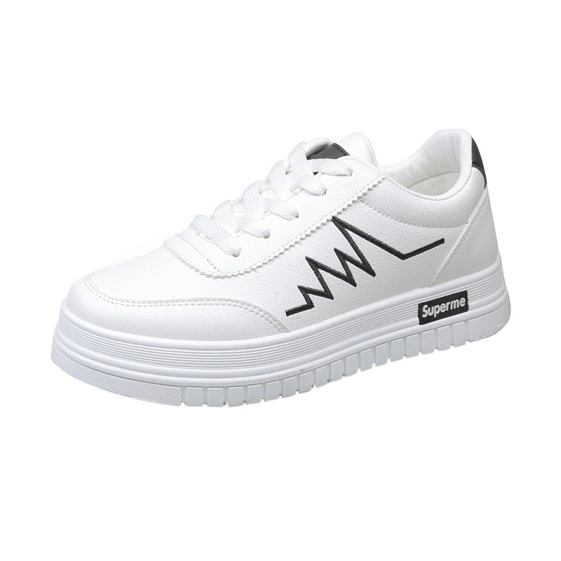 IELGY [size: 35-40]Korean breathable white shoes for women/ trendy casual ins skate women's shoes