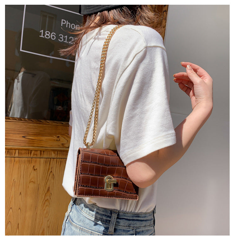 IELGY fashion women shoulder bags crocodile pattern square crossbody bags