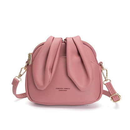 IELGY women's mini bucket rabbit ear messenger bag