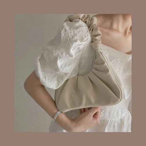 IELGY Ladies armpit bag fold cloud bag shoulder messenger bag niche texture handbag