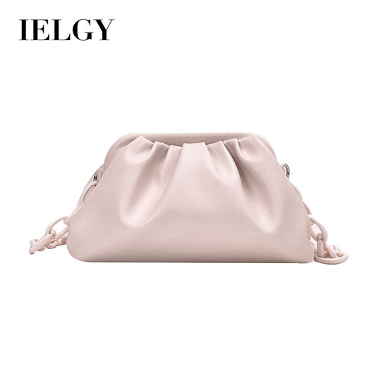 IELGY The Korean version of leisure fashion clouds clip buckle shoulder Messenger bag is new