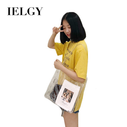 IELGY Transparent handbag PVC Tote bag large capacity
