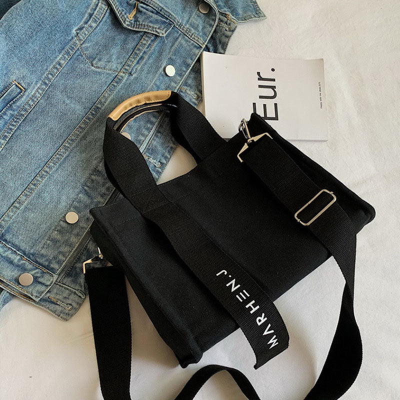 IELGY Women's bag black casual simple large capacity portable mother-in-child fashion all-match crossbody