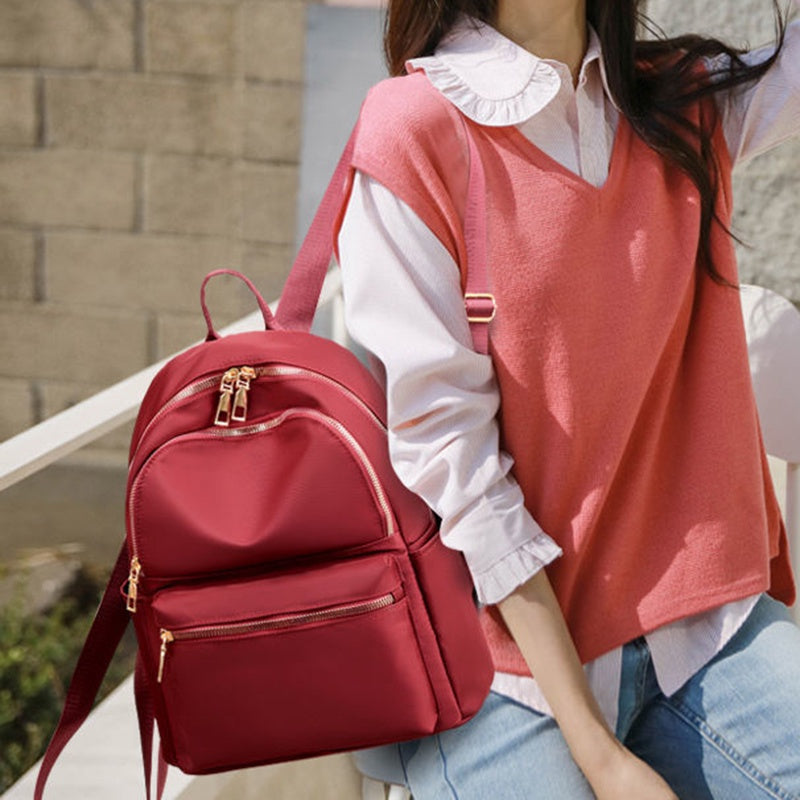 IELGY Oxford cloth backpack women fashion black all-match school bag