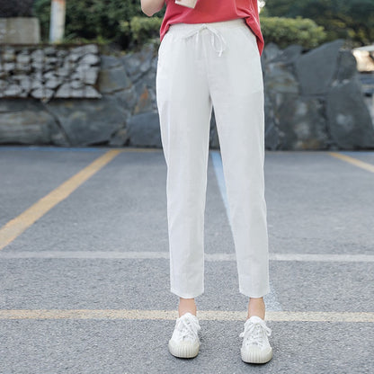 IELGY Cotton casual pants, harem pants, loose pants and thin legs