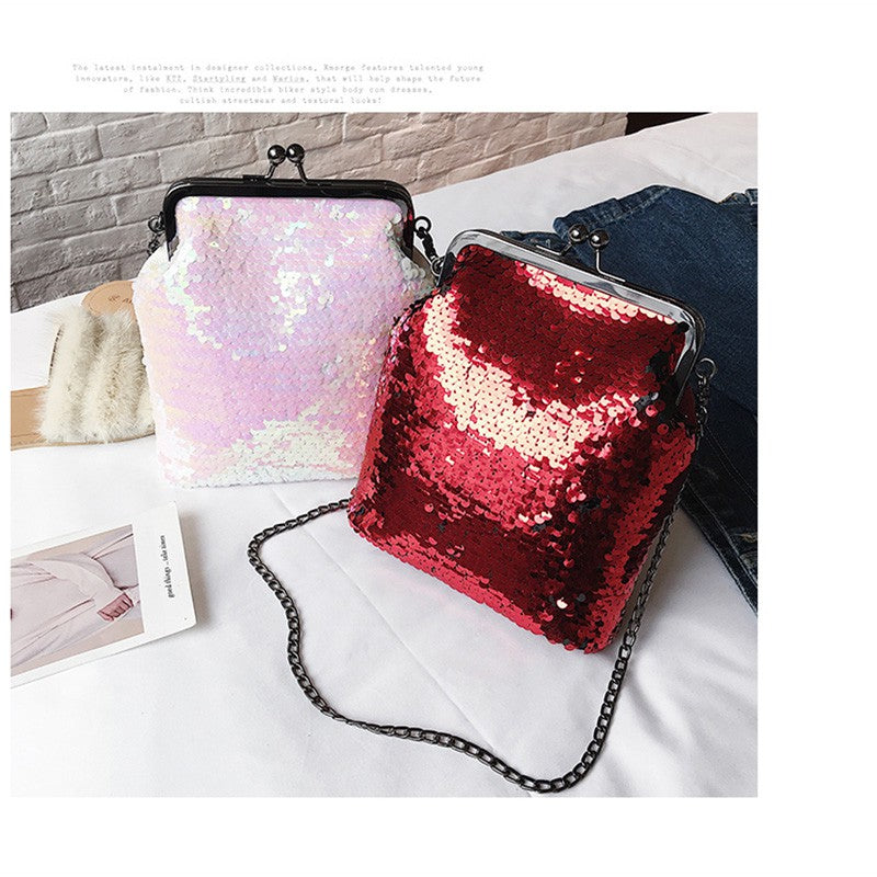 Sequin Shoulder Bag Fashion Shell Bag