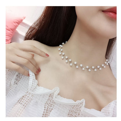IELGY Korean Necklace Women's Short Money Circle Necklace Clavicle Choker