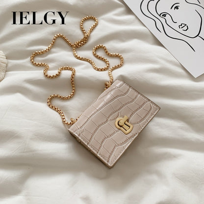 IELGY fashion women shoulder bags crocodile pattern square crossbody bags