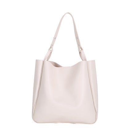 IELGY solid color female texture fashion western style shoulder bag large capacity